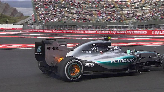 Rosbergovy trable se zadními brzdami