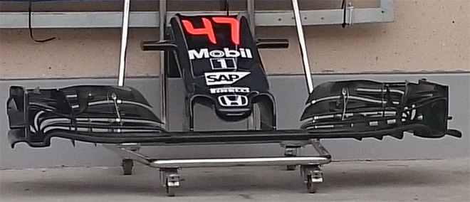 Nové přední křídlo McLarenu