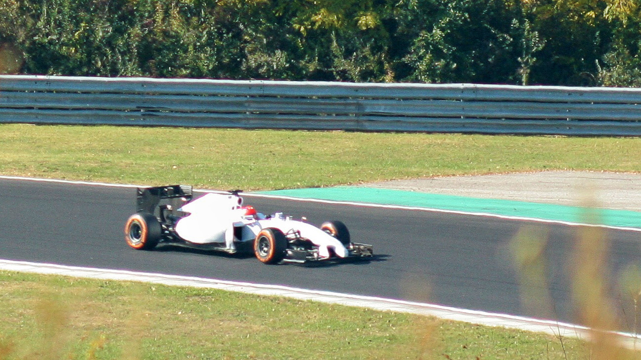 Robert Kubica během druhého testu s Williamsem v Maďarsku