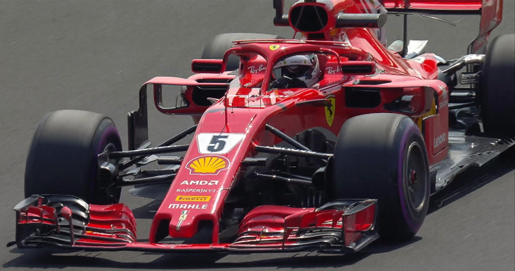 Sebastian Vettel v prvním tréninku na Hungaroringu