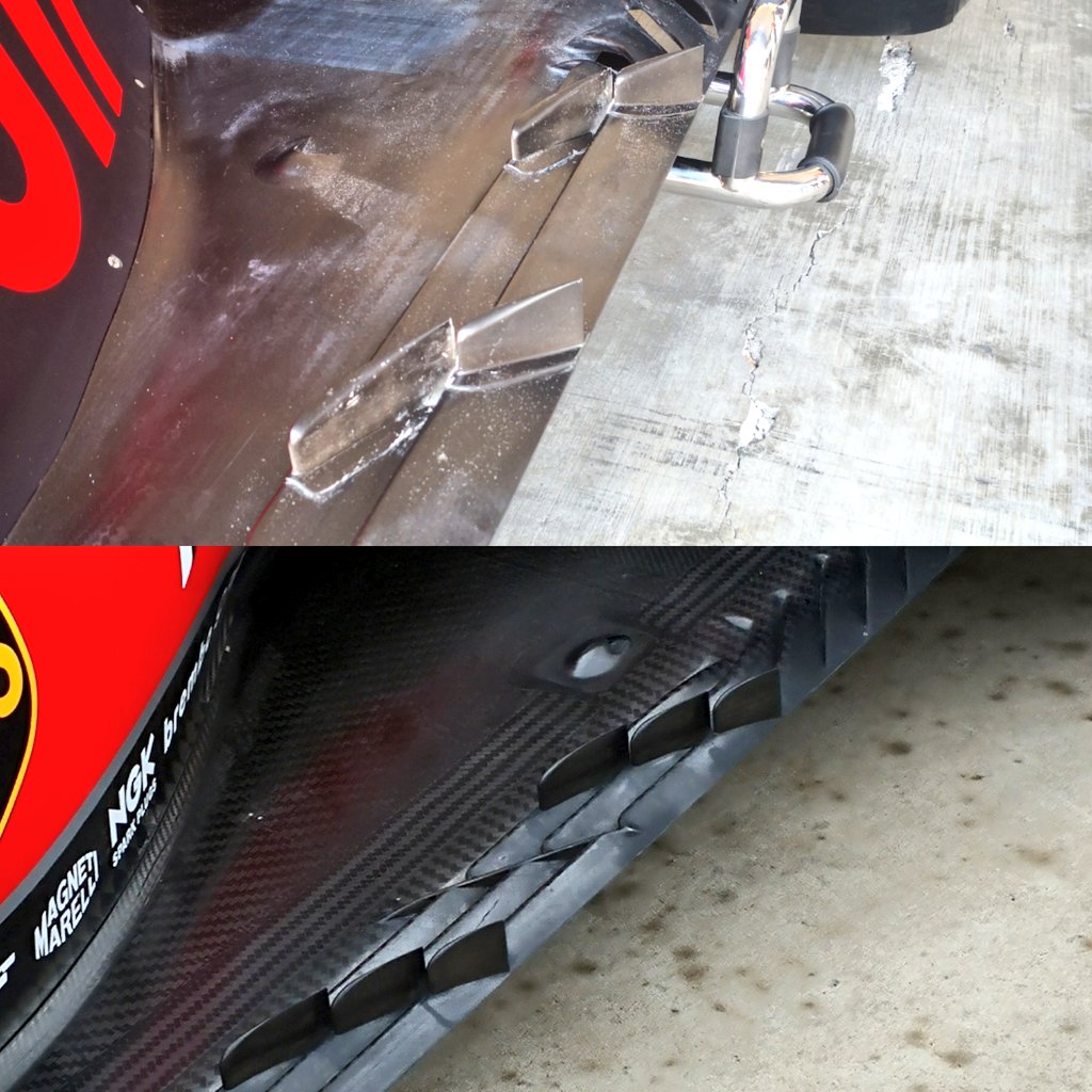 Nová podlaha Ferrari a kopie Red Bullu