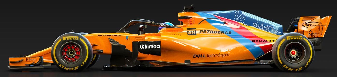 Zbarvení Fernandova vozu pro jeho poslední závod za McLaren v F1